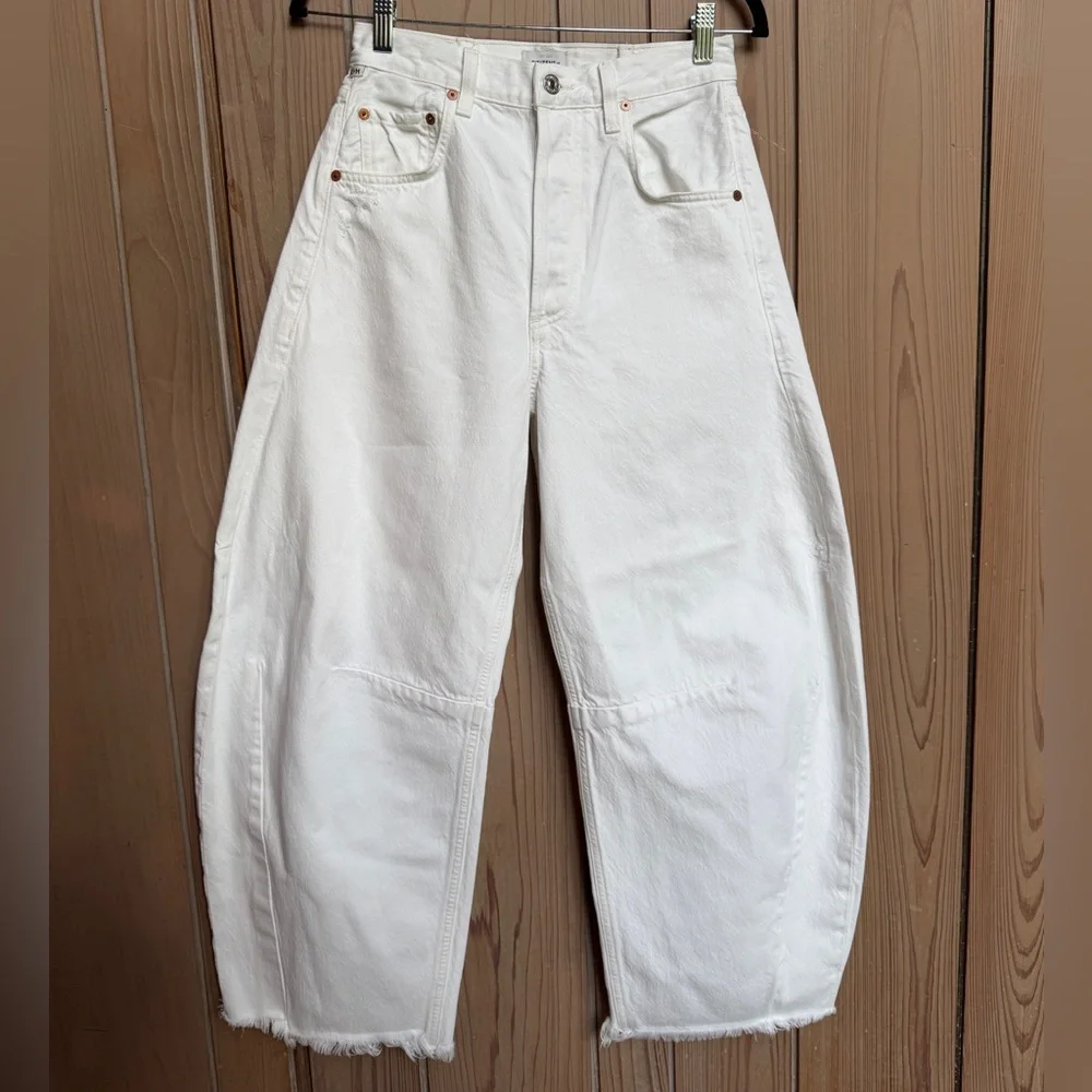 Citizens Of Humanity White High-Waist Utility Jeans - Picture 1 of 2